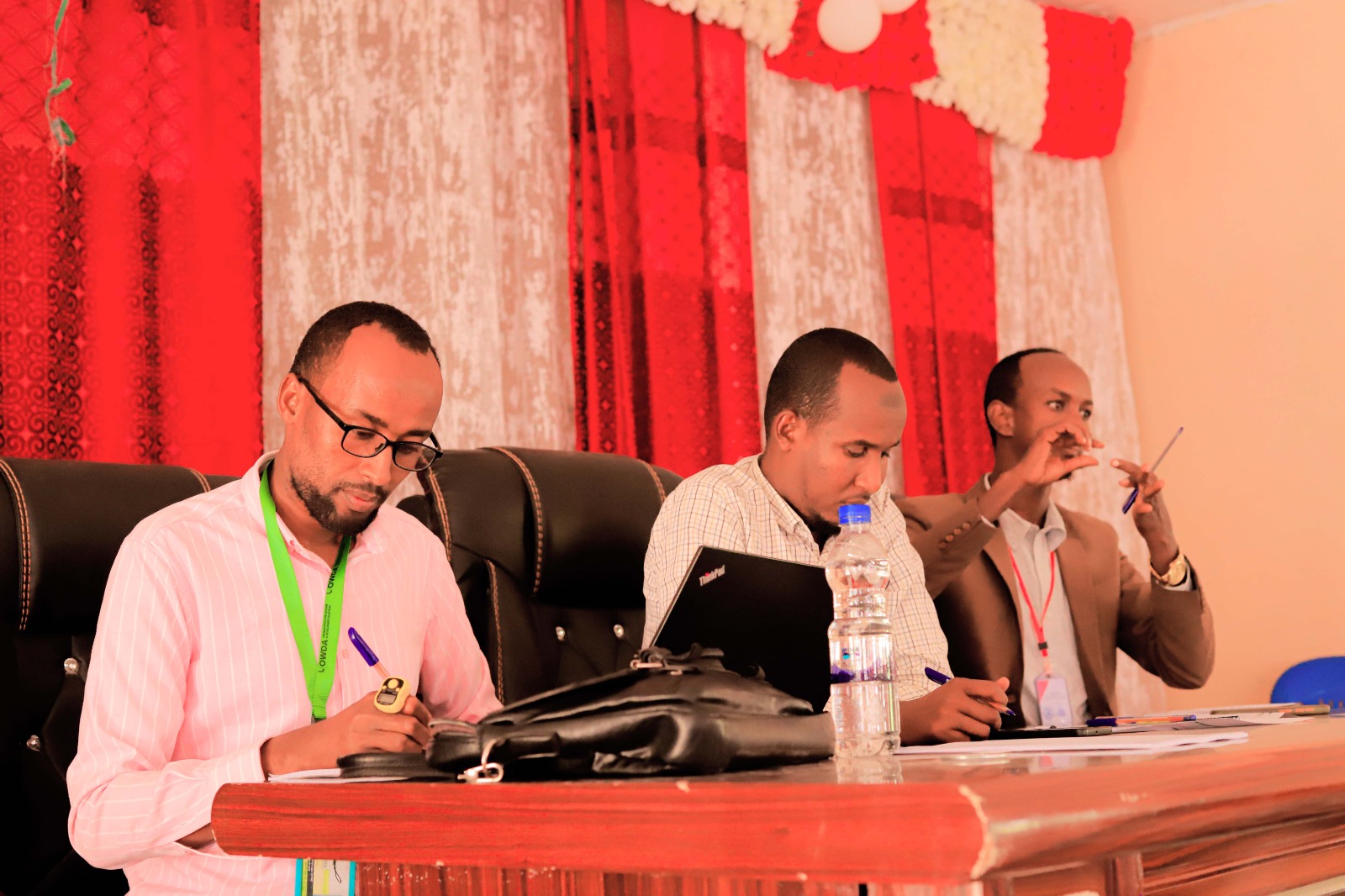 AID staff coordinating a programme review